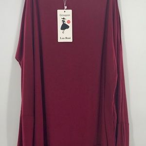 Leo Rosi Red XL long sleeve cut out shoulder